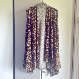 a.gain 1X kimono, leopard animal print